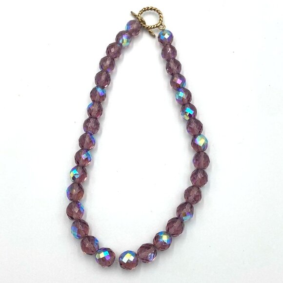 Vtg Blair Delmonico Choker Necklace & Earrings Set Multicolored Faceted Beads - Picture 2 of 6